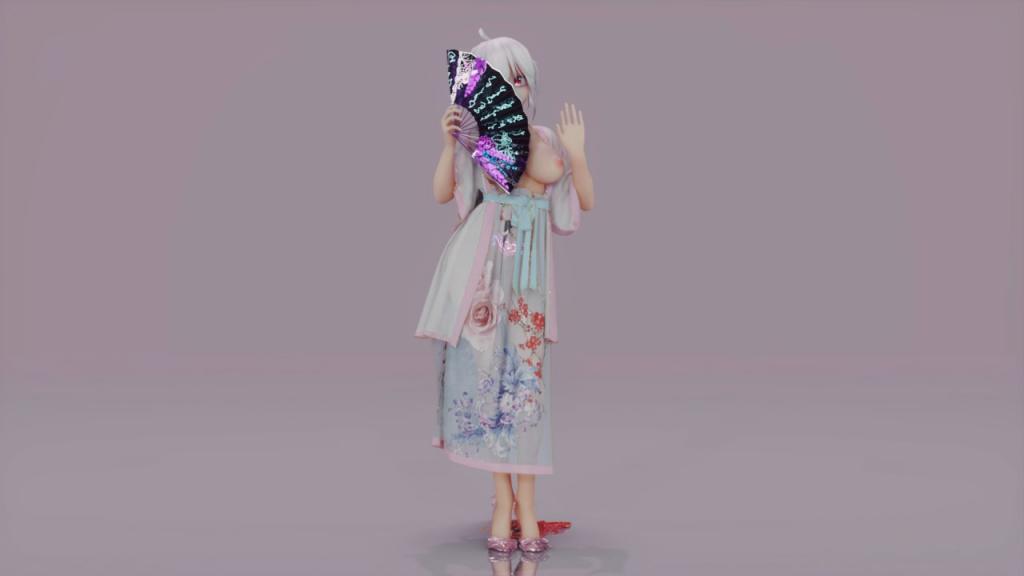 MMD50 巨乳汉服妹纸弱音被狂操 寄明月高潮淫叫