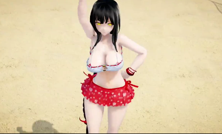 MMD巨乳娘沙滩湿身狂扭，浪骚热舞诱人狂操，高潮喷水淫叫不止！