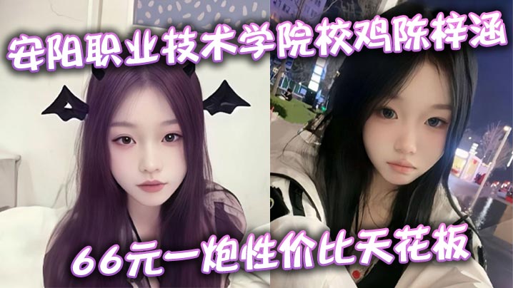 安阳职院肉偿小骚货陈梓涵！66元一炮沦陷被狂干，淫荡叫床求内射！