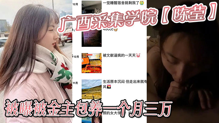 极品学生妹陈莹被金主包养月入三万，骚穴任操丢死人