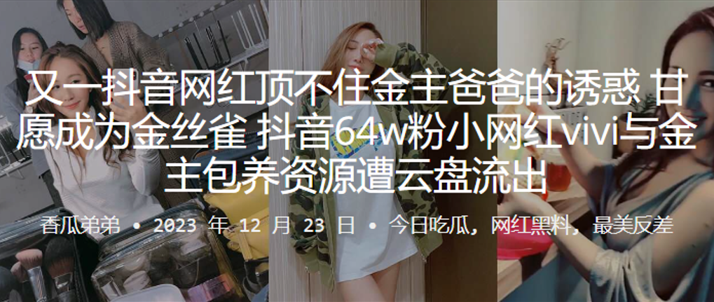 [VIP] 抖音6.4W粉小网红被金主包养，骚穴遭狂干内射云盘流出